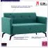 Szczegółowe zdjęcie nr 10 produktu Stylowa 2-osobowa sofa Rivena 2X - zielona