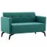 Stylowa 2-osobowa sofa Rivena 2X - zielona