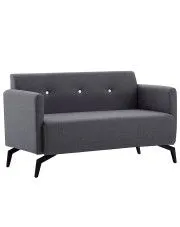 Stylowa 2-osobowa sofa Rivena 2X - ciemnoszara w sklepie Edinos.pl