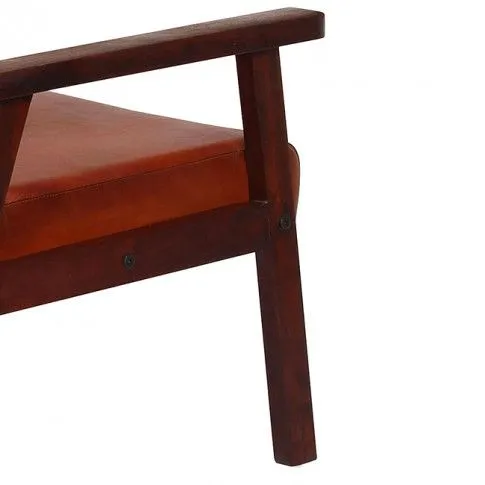 Szczegółowe zdjęcie nr 6 produktu Sofa 2-osobowa ze skóry naturalnej Syleta - brązowa