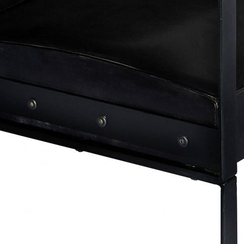 Szczegółowe zdjęcie nr 8 produktu Skórzana sofa 2-osobowa Azurra - czarna
