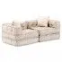 Dwuosobowa beżowa sofa modułowa - Demri 3D