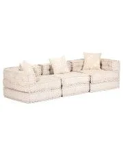 Trzyosobowa beżowa sofa modułowa - Demri 5D w sklepie Edinos.pl
