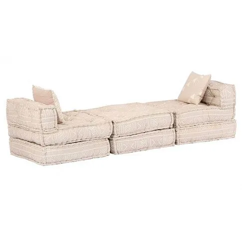 4-osobowa rozkładana beżowa sofa modułowa Demri 7D