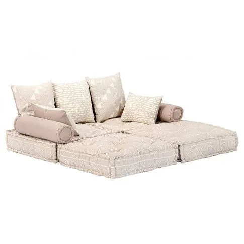 Dwuosobowa beżowa sofa modułowa Demri 2D