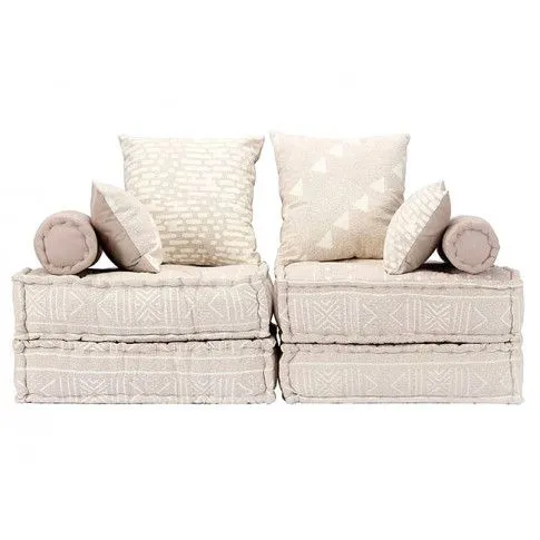 Dwuosobowa beżowa sofa modułowa Demri 2D