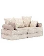 Dwuosobowa beżowa sofa modułowa - Demri 2D w sklepie Edinos.pl