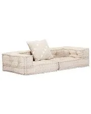 Dwuosobowa beżowa sofa modułowa - Demri D1 w sklepie Edinos.pl