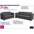 Fotografia Minimalistyczny zestaw wypoczynkowy Sigala 3X - Ciemnoszary z kategorii Komplety mebli