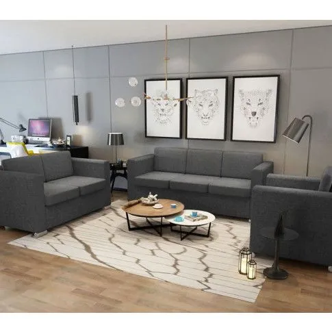 Szczegółowe zdjęcie nr 6 produktu Minimalistyczny zestaw wypoczynkowy Telva 2X - Ciemnoszary
