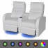 Białe 2-osobowe fotele z ekoskóry Blurry 3X