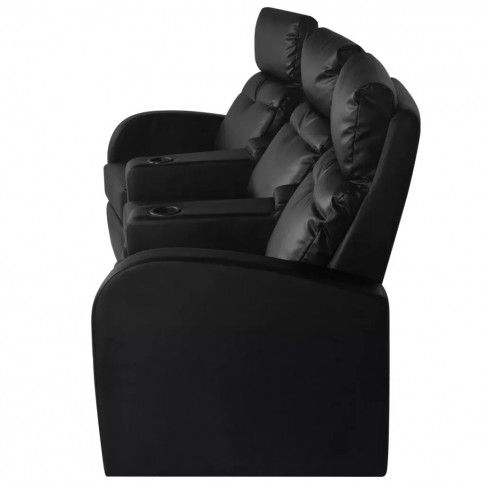 Szczegółowe zdjęcie nr 6 produktu Zestaw dwóch foteli kinowych Mevic 4X – czarne