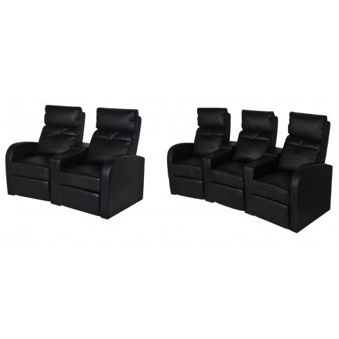 Zdjęcie produktu Zestaw dwóch foteli kinowych Mevic 4X – czarne.