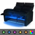 Niebieskie lampy LED znajdujące się pod odchylonymi podnóżkami foteli Blurry 2X
