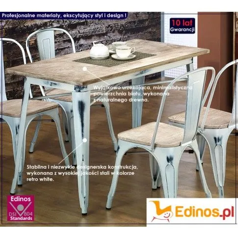 Fotografia Awangardowy stół Lantan - retro white z kategorii Stoły