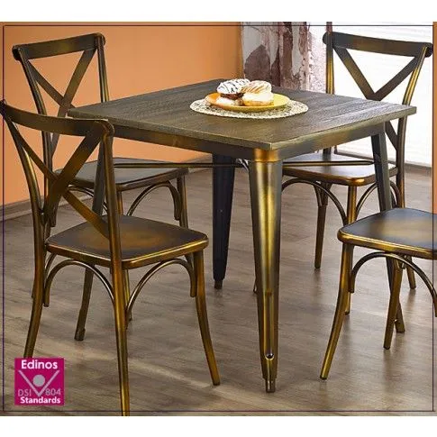 Zdjęcie awangardowy żółty stół Lantan nowoczesny yellow cooper | Edinos.pl