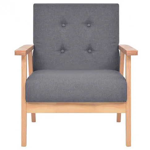 2-częściowy ciemnoszary zestaw wypoczynkowy Edris 2C