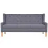 Tapicerowana ciemnoszara sofa w stylu uszak Bianco