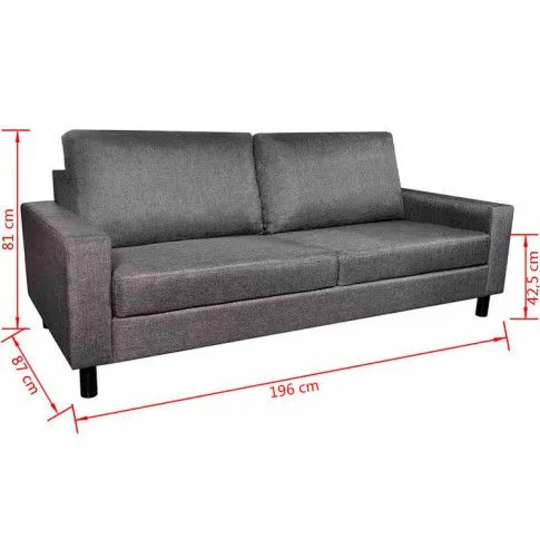 Szczegółowe zdjęcie nr 7 produktu Minimalistyczny zestaw wypoczynkowy Barletta - Ciemnoszary