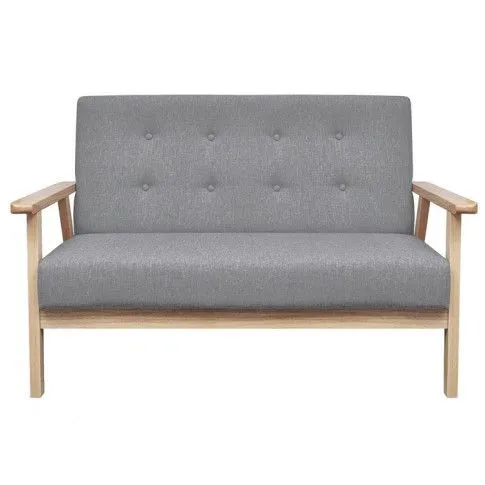 Szczegółowe zdjęcie nr 4 produktu Tapicerowany zestaw wypoczynkowy Kifi 3X - Jasnoszary