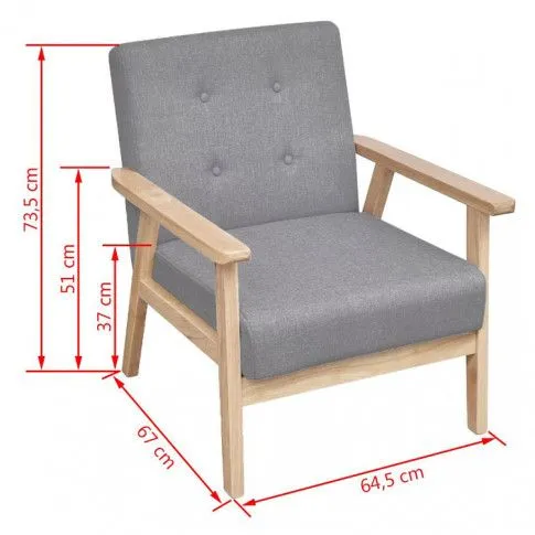 Szczegółowe zdjęcie nr 7 produktu Tapicerowany zestaw wypoczynkowy Kifi 3X - Jasnoszary
