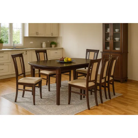 Szczegółowe zdjęcie nr 7 produktu Stół rozkładany ciemny orzech - Kobo XL