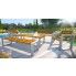 Fotografia Ława ogrodowa w stylu loft Norin 150x76x47 - 9 kolorów  z kategorii Stoły ogrodowe