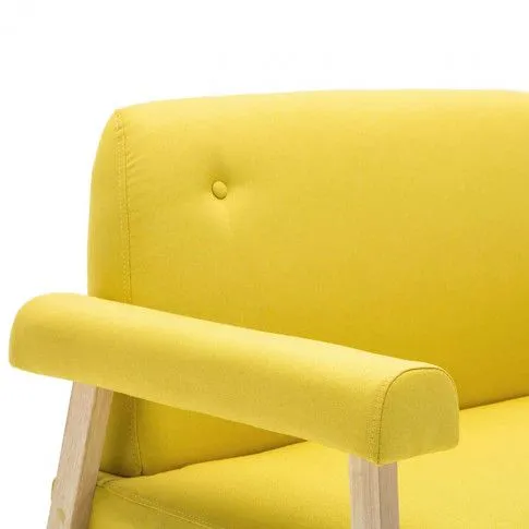 Szczegółowe zdjęcie nr 5 produktu Zestaw wypoczynkowy w stylu vintage Uxis 4X - żółty