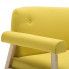 Szczegółowe zdjęcie nr 6 produktu Tapicerowany zestaw wypoczynkowy w stylu vintage Eureka 3X - żółty