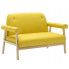 Zdjęcie Żółty zestaw wypoczynkowy w stylu vintage Eureka 3X  - sklep Edinos.pl