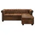 Zdjęcie sofa Charlotte 4Q w stylu Chesterfield, brązowa | Edinos.pl