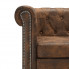 Szczegółowe zdjęcie nr 4 produktu Narożnik w stylu Chesterfield z leżanką Charlotte 4Q - brązowy