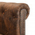 Szczegółowe zdjęcie nr 8 produktu Narożnik w stylu Chesterfield z leżanką Charlotte 4Q - brązowy