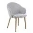 Zdjęcie produktu Pikowane krzesło Cekso - szare.