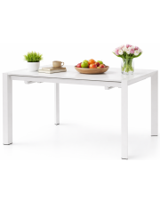 Rozkładany biały stół w stylu klasycznym - Lorin 3X w sklepie Edinos.pl