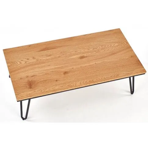 Szczegółowe zdjęcie nr 4 produktu Nowoczesna ława Warnes - dąb złoty