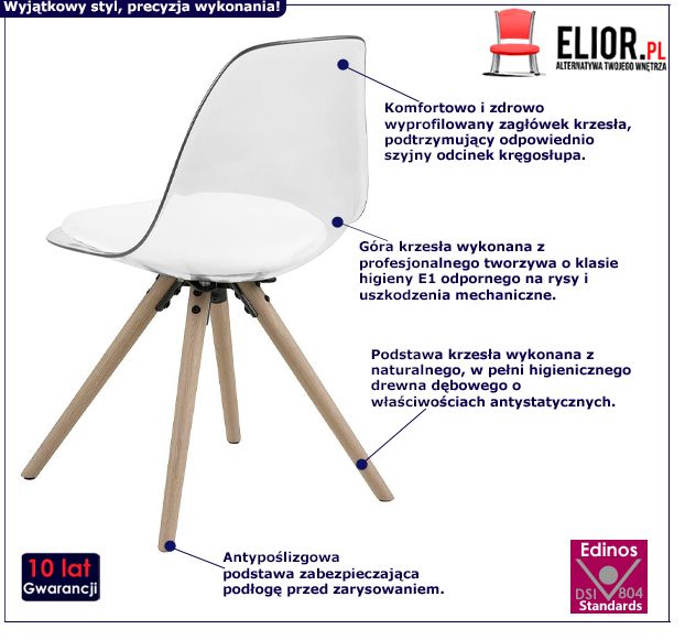 Modne krzesło Harolt - wygodne