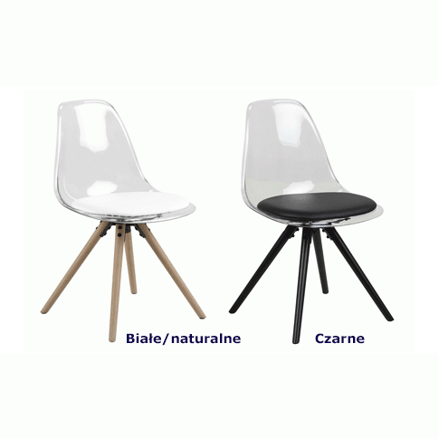 Zdjęcie wygodne krzesło Harolt transparentne modne | Edinos.pl