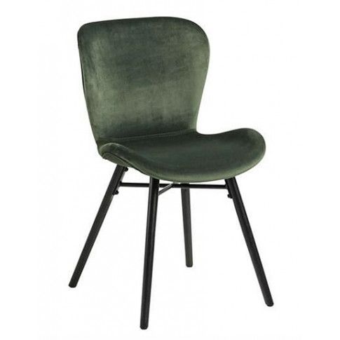 Zdjęcie produktu Tapicerowane welwetowe krzesło Esso - zielone.