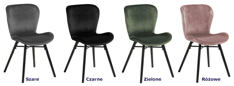 Welurowe krzesła Esso - eleganckie