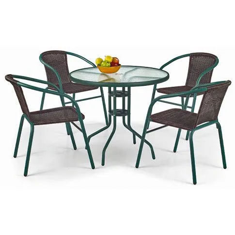 Szczegółowe zdjęcie nr 4 produktu Rattanowe krzesło ogrodowe Osagis - ciemny brąz