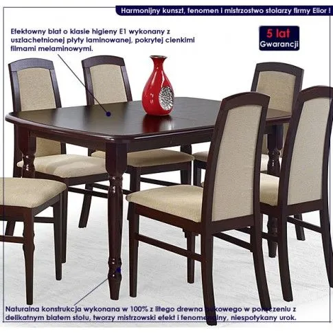 Zdjęcie rozkładany stół Diron ciemny orzech | Edinos.pl