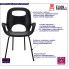 Fotografia Minimalistyczne krzesło Giano - czarne z kategorii Krzesła metalowe