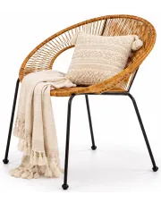 Nowoczesny rattanowy fotel ogrodowy - Kalipso w sklepie Edinos.pl