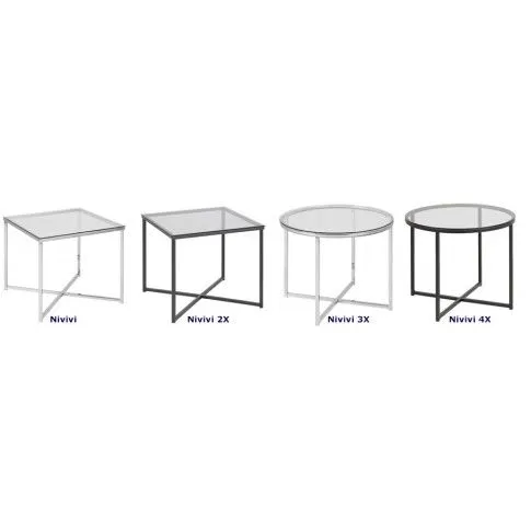 Zdjęcie szklany stolik kawowy Tripolo 2X czarny | Edinos.pl