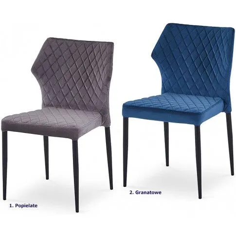 Zdjęcie granatowe krzesło pikowane do stołu Avla | Edinos.pl