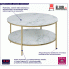 Fotografia Elegancki okrągły stolik kawowy Aurel 2X - złoty z kategorii Stoliki kawowe