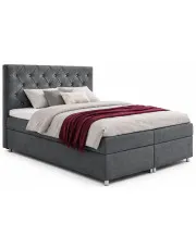 Duże łóżko z pikowanym zagłówkiem Active 160x200 - 44 kolory w sklepie Edinos.pl