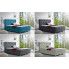 Szczegółowe zdjęcie nr 4 produktu Duże łóżko z pojemnikiem na pościel i zagłówkiem Clara 200x200 - 44 kolory