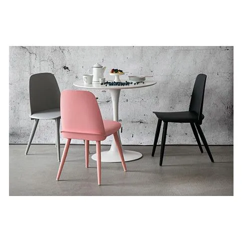 Zdjęcie minimalistyczne krzesło Salvio białe stylowe | Edinos.pl